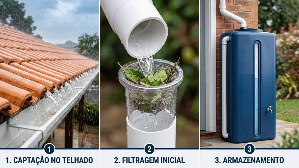 Água da chuva no telhado ajuda a baixar a conta sem complicação