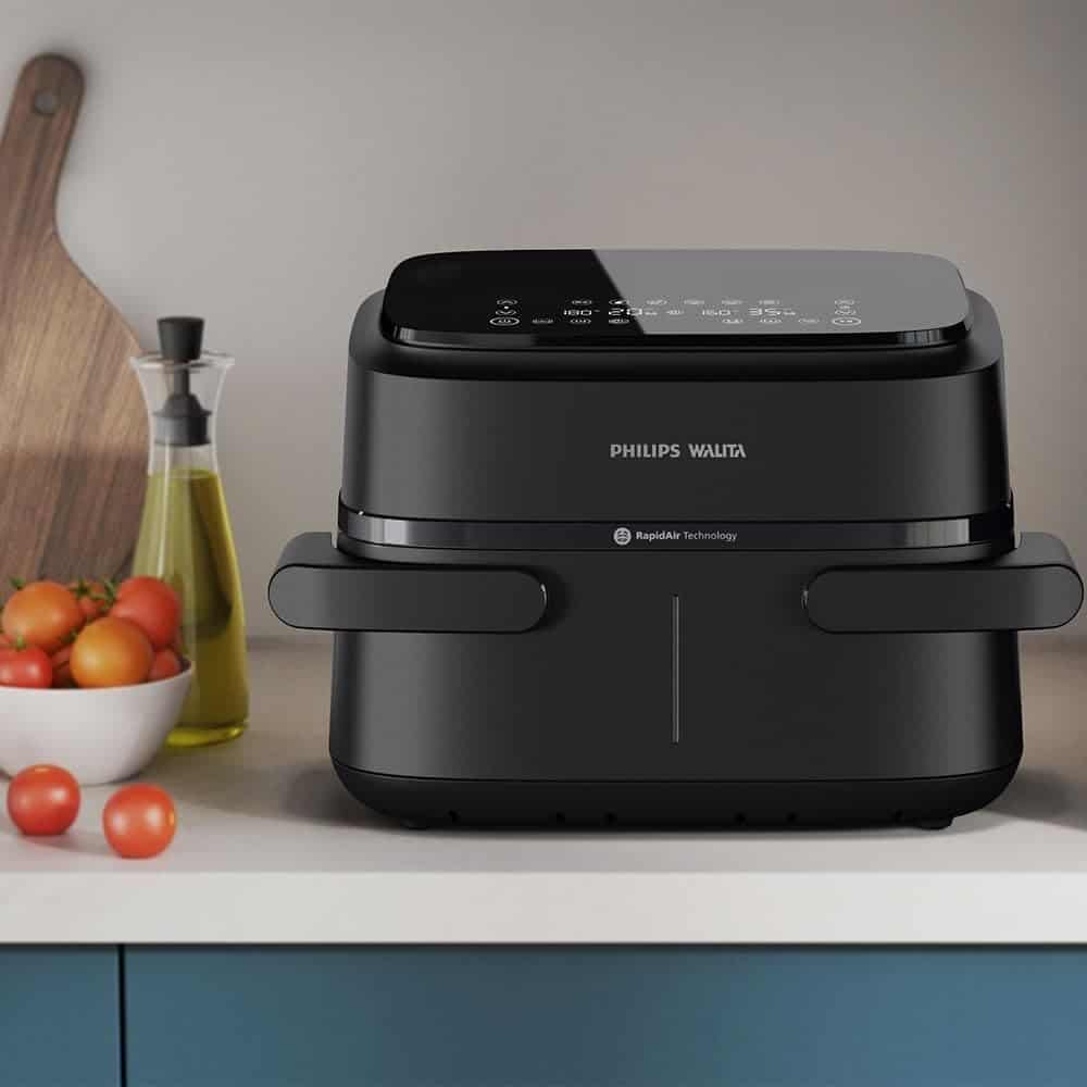Airfryer Philips Walita em oferta: dois cestos para fazer o prato principal e o acompanhamento juntos
