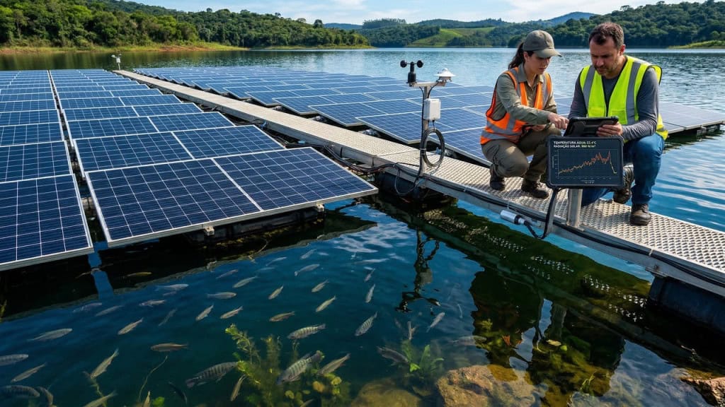 A ideia de colocar painéis solares sobre um lago parece errada até você entender