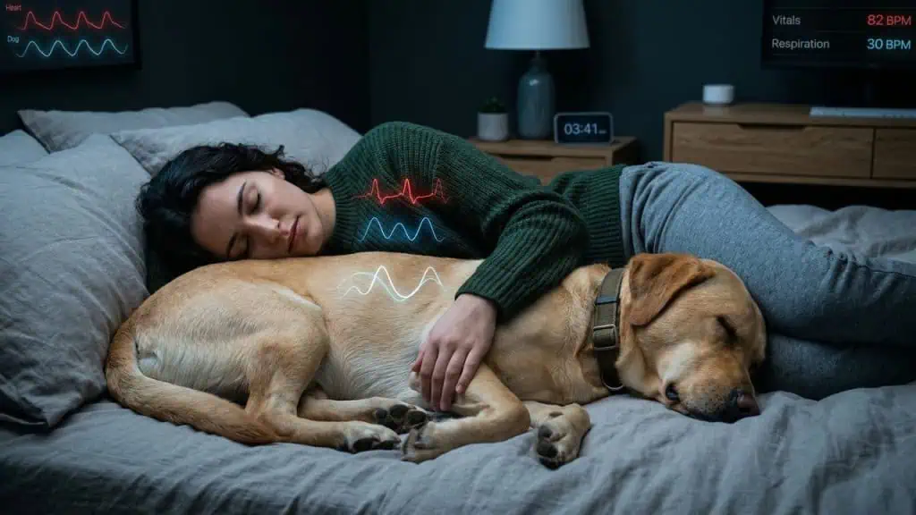 Estudos afirmam que o vínculo entre uma pessoa e o cachorro dormindo em sua cama não é comparável ao apego humano