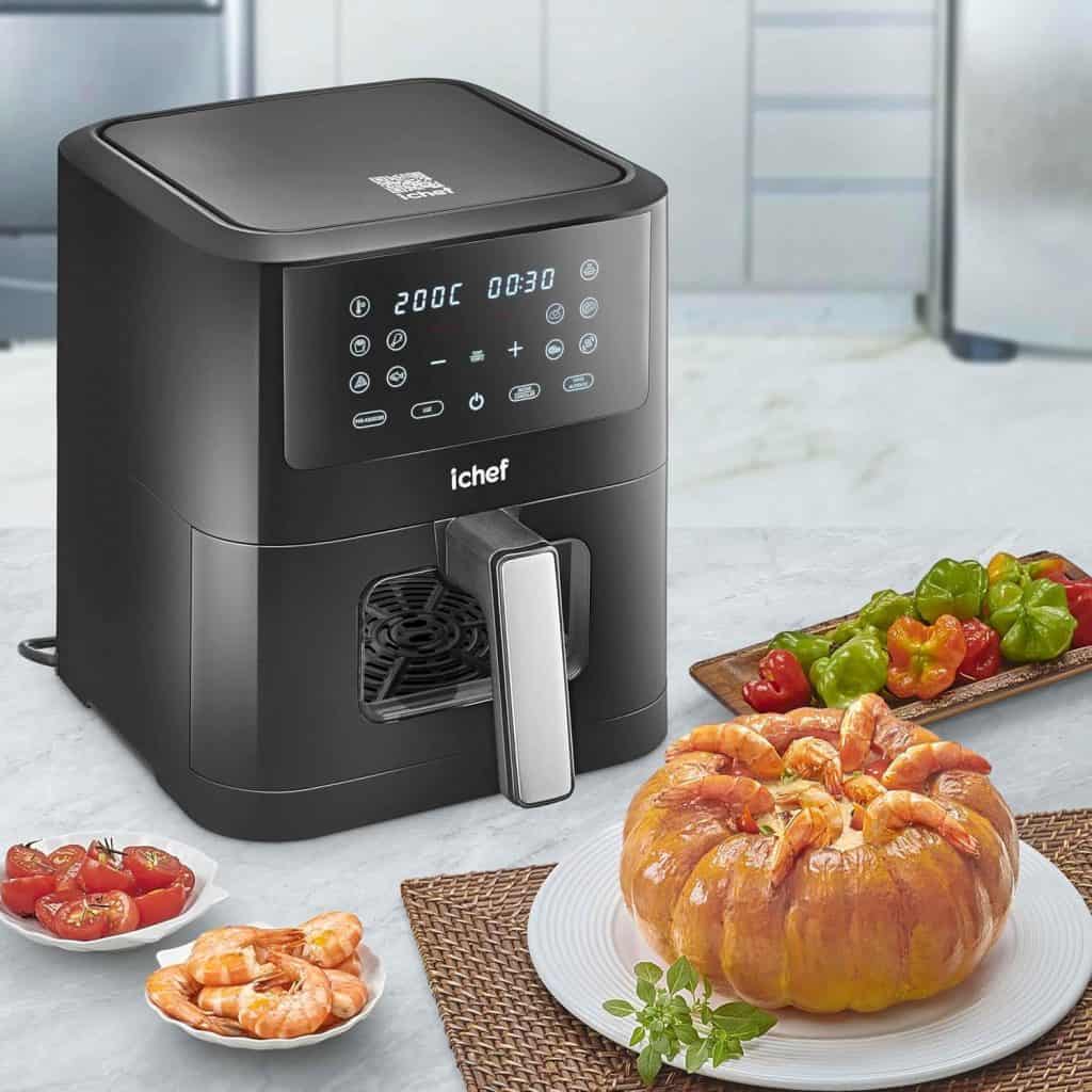 Comida gostosa para a família inteira: air fryer de 6 litros em promoção