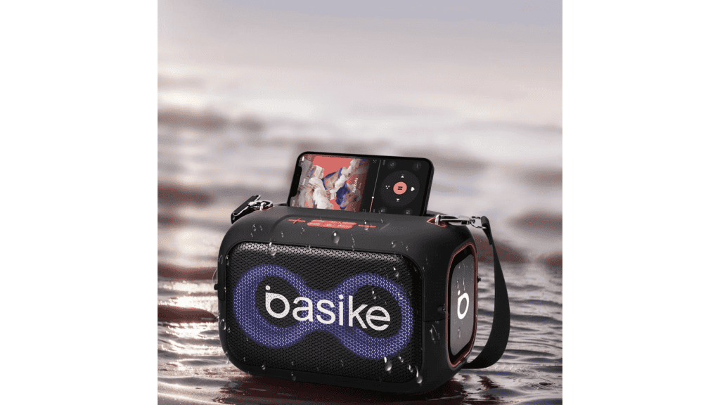 Caixa de som Basike em oferta: modelo oferece até 6 horas de música com som potente