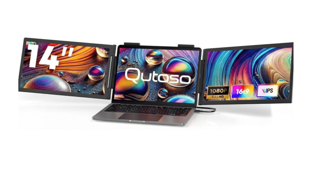 Extensor de tela portátil em oferta: transforme seu notebook em uma estação de três telas