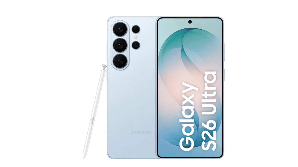Galaxy S26 Ultra: garanta já o novo smartphone top de linha da Samsung O Galaxy S26 Ultra é o mais novo smartphone premium da Samsung. Com 12GB de RAM, ele entrega desempenho fluido, permitindo rodar múltiplos aplicativos ao mesmo tempo, alternar entre tarefas e até executar jogos pesados sem dificuldade. Galaxy S26 Ultra: garanta já o novo smartphone top de linha da Samsung