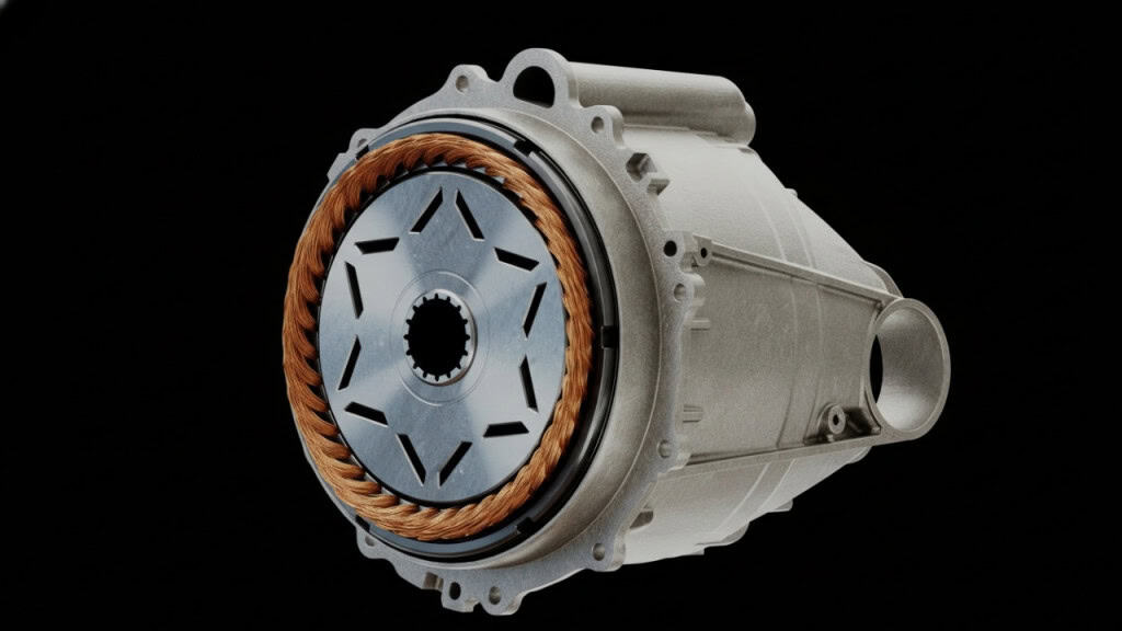 Como um motor que pesa 12,7 quilos e é capaz de produzir 750 quilowatts momentaneamente e 350–400 quilowatts continuamente