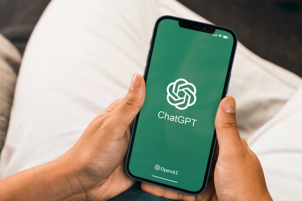 Logo do ChatGPT em um smartphone