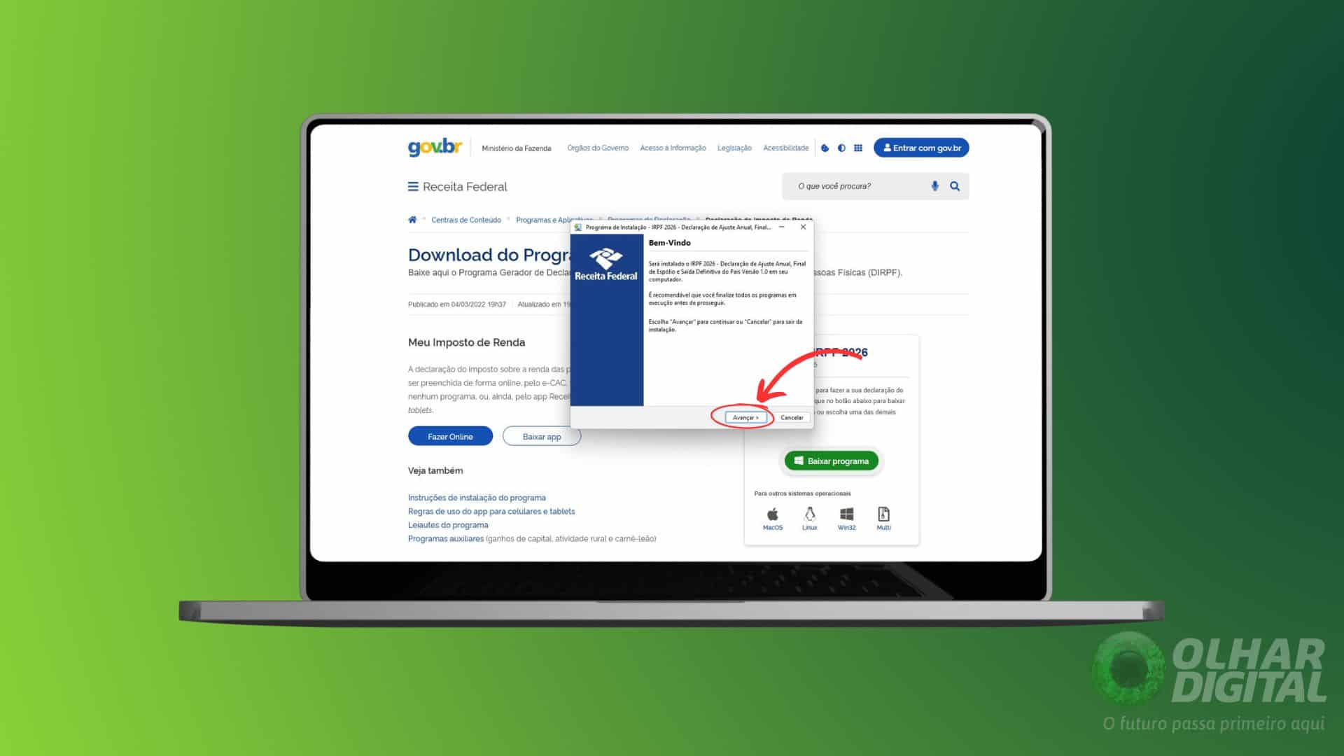 IRPF 2026: onde baixar o programa oficial da Receita Federal com segurança