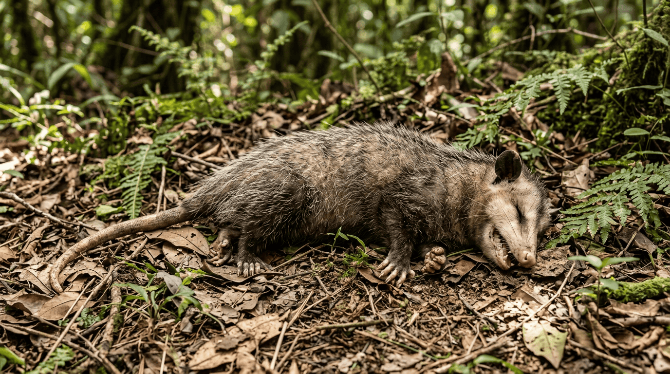 Por que alguns animais fingem de mortos mesmo sem perigo real?