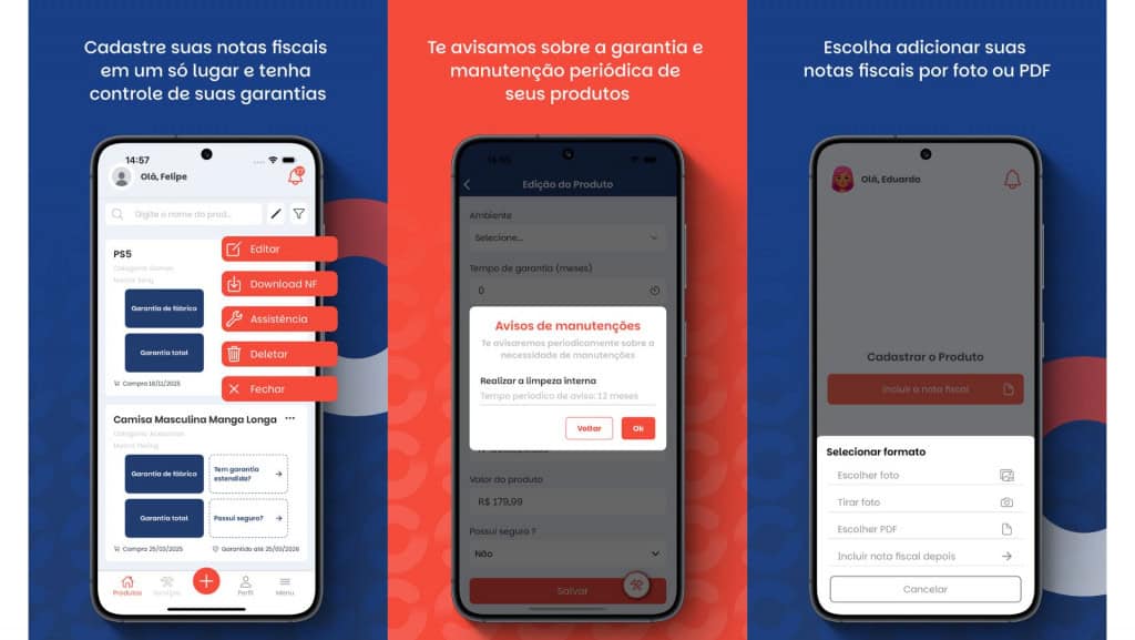 novoto aplicativo que organiza notas fiscais cupons