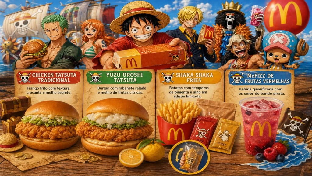 A parceria com One Piece que está fazendo os fãs correrem para o McDonald's