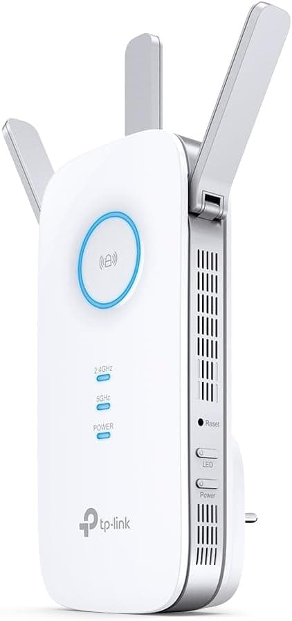 Extensor de Sinal WiFi 300Mbps com Porta Ethernet, Repetidor e Amplificador de Internet Sem Fio, Booster de Alcance para Casa, Cobertura até 3000m² e 35 Dispositivos, Fácil Configuração, 110V/220V
