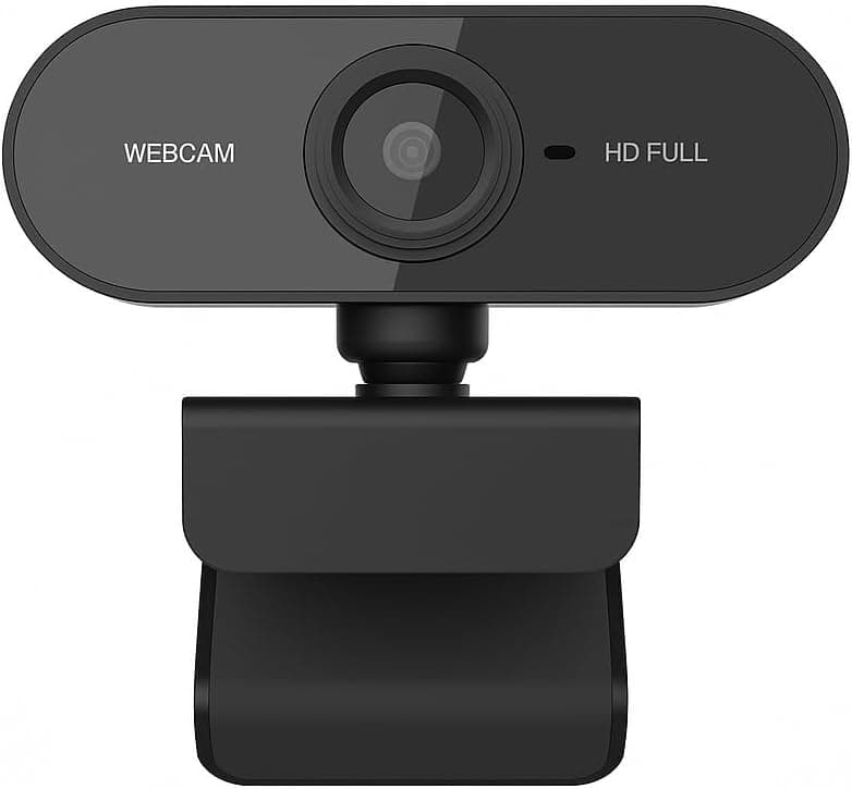 op 1 Webcam Premium Full HD 1080p com Microfone, USB Plug & Play, Foco Automático