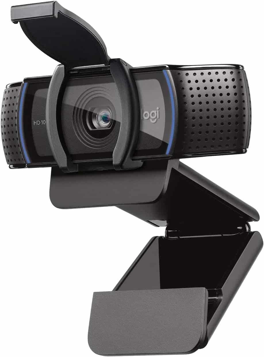 Webcam Full HD Logitech C920s com Microfone Embutido e Proteção de Privacidade para Chamadas e Gravações em Video