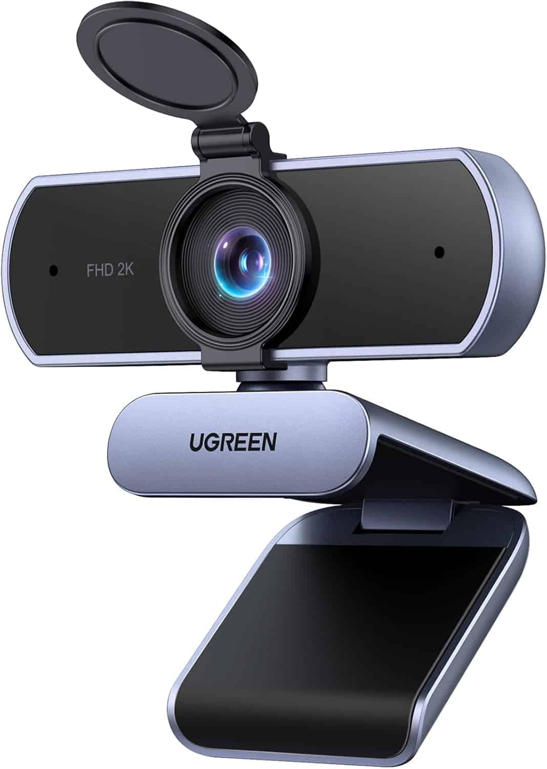 UGREEN Webcam 2K para PC Ultra HD com Microfone, Câmera para PC com Capa de Privacidade