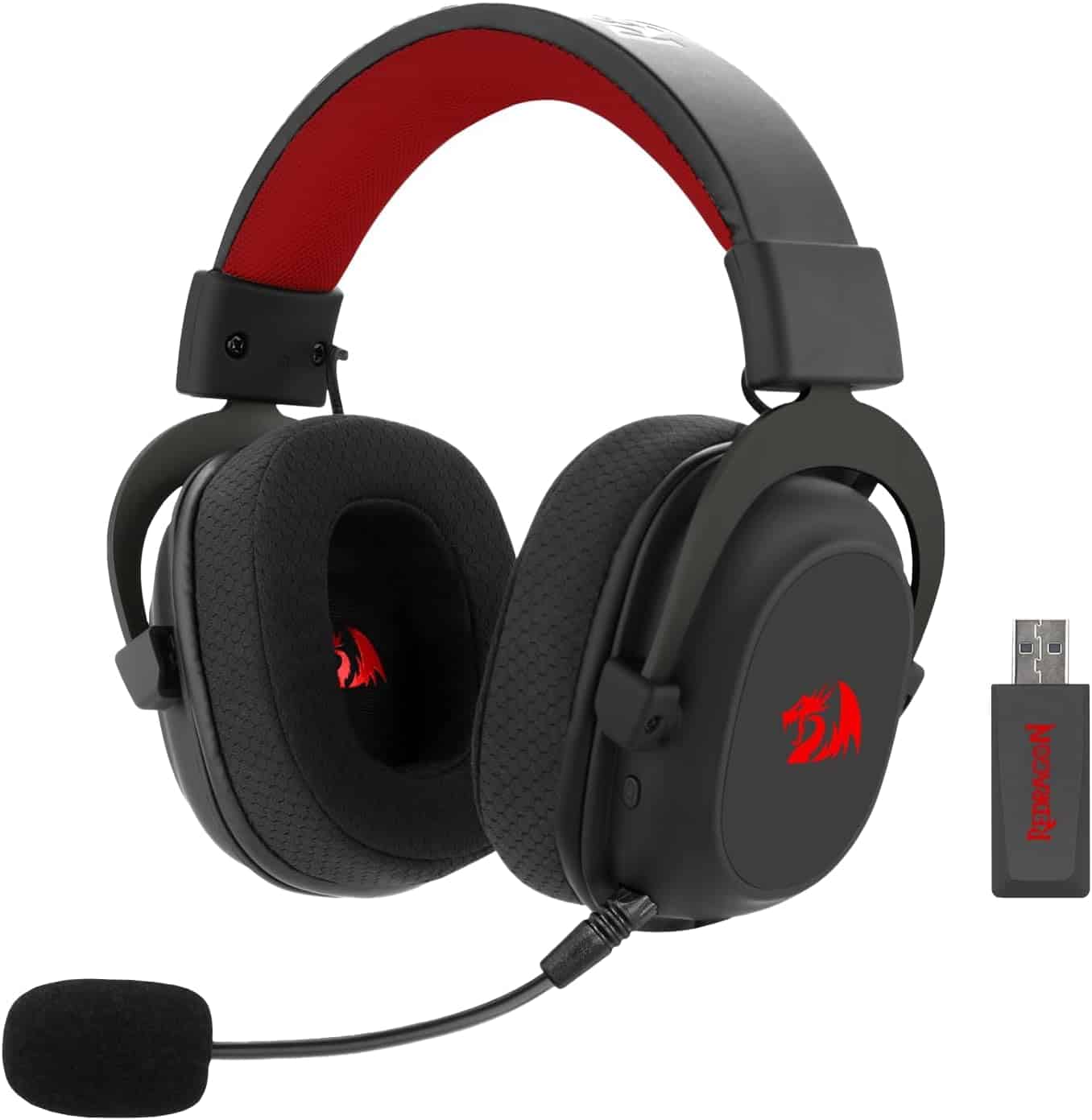 Headset Gamer Redragon Zeus Pro Preto Sem Fio 7.1 H510-PRO