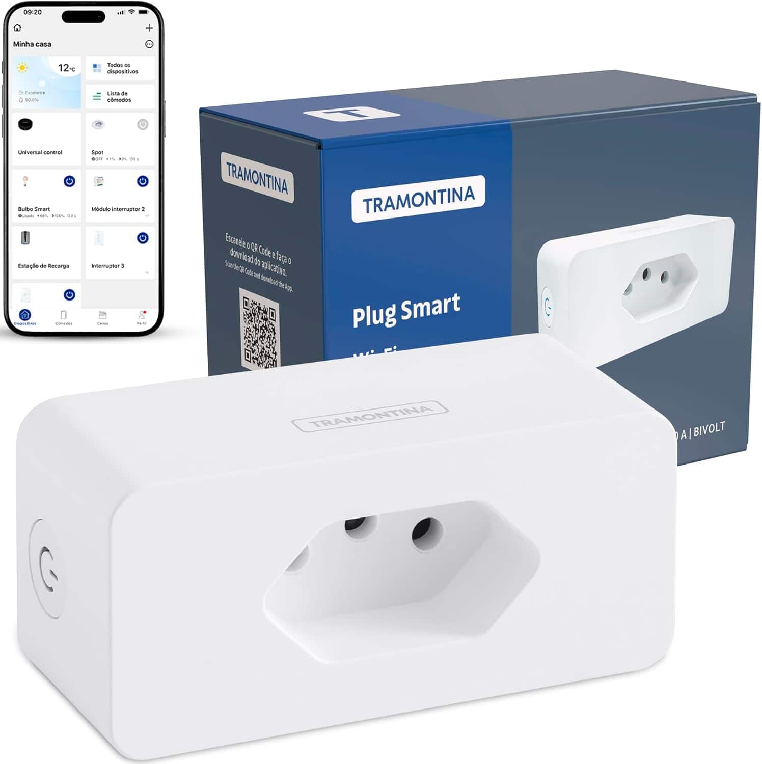 Tramontina Smart Plugue Tomada​ Inteligente 10A Wi-Fi