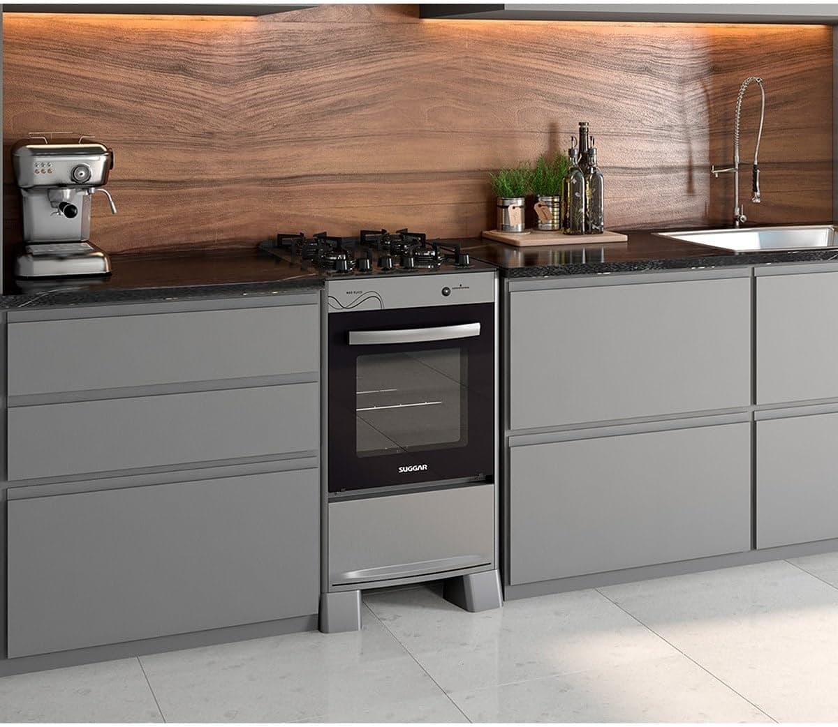 Fogão Suggar Neo Glass 4 bocas