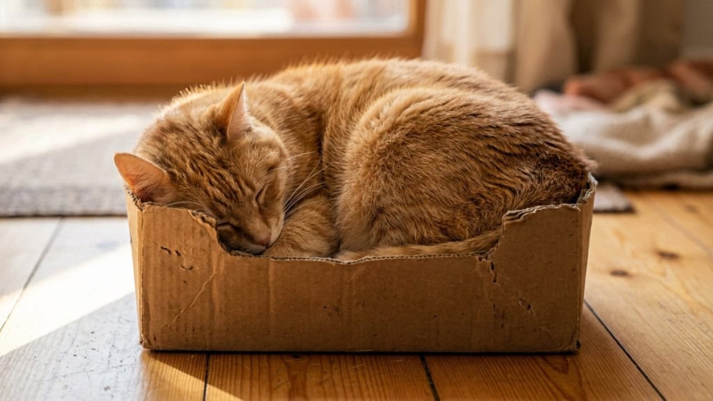 Qual o sentido da paixão inexplicável dos gatos por caixas de papelão