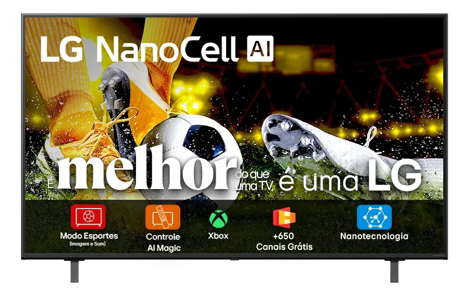 Smart TV 4K 50" LG NanoCell 50NANOA Processador α7 AI