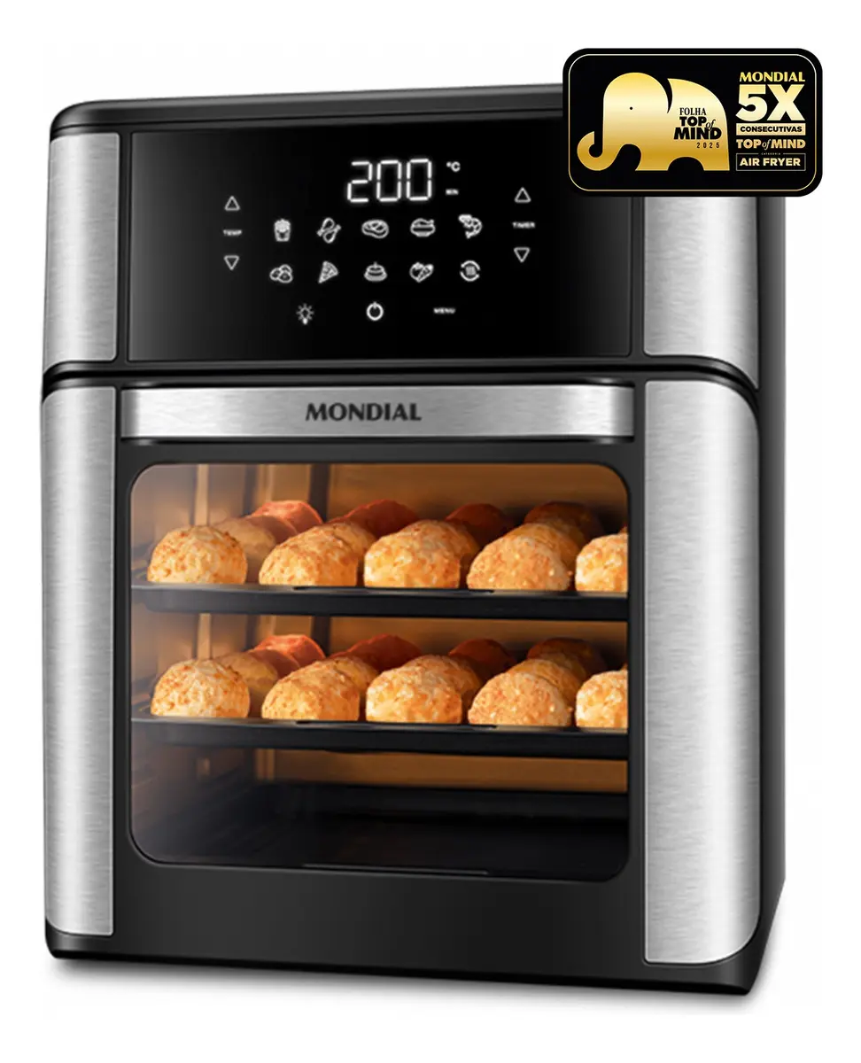 Fritadeira Air Fryer Forno Oven 12L, Mondial, 2000W - AFON-12L-BI