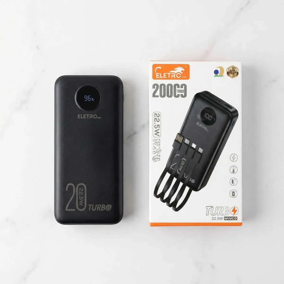 Carregador Portátil 20000mAh Turbo 22.5W Power Bank Davely