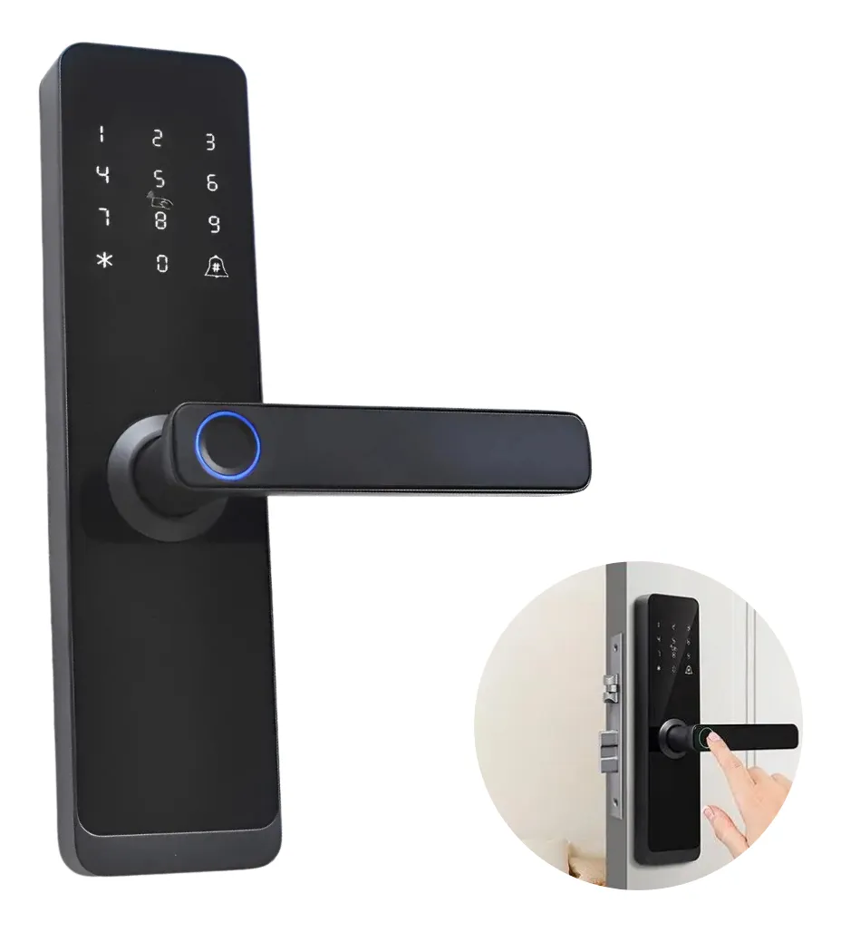 Fechadura Eletrônica Digital Inteligente Biometria Senha Usb