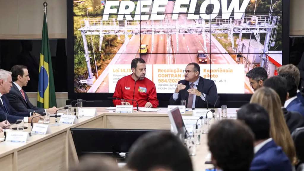 Reunião sobre pedágios free flow com Guilherme Boulos e George Santoro