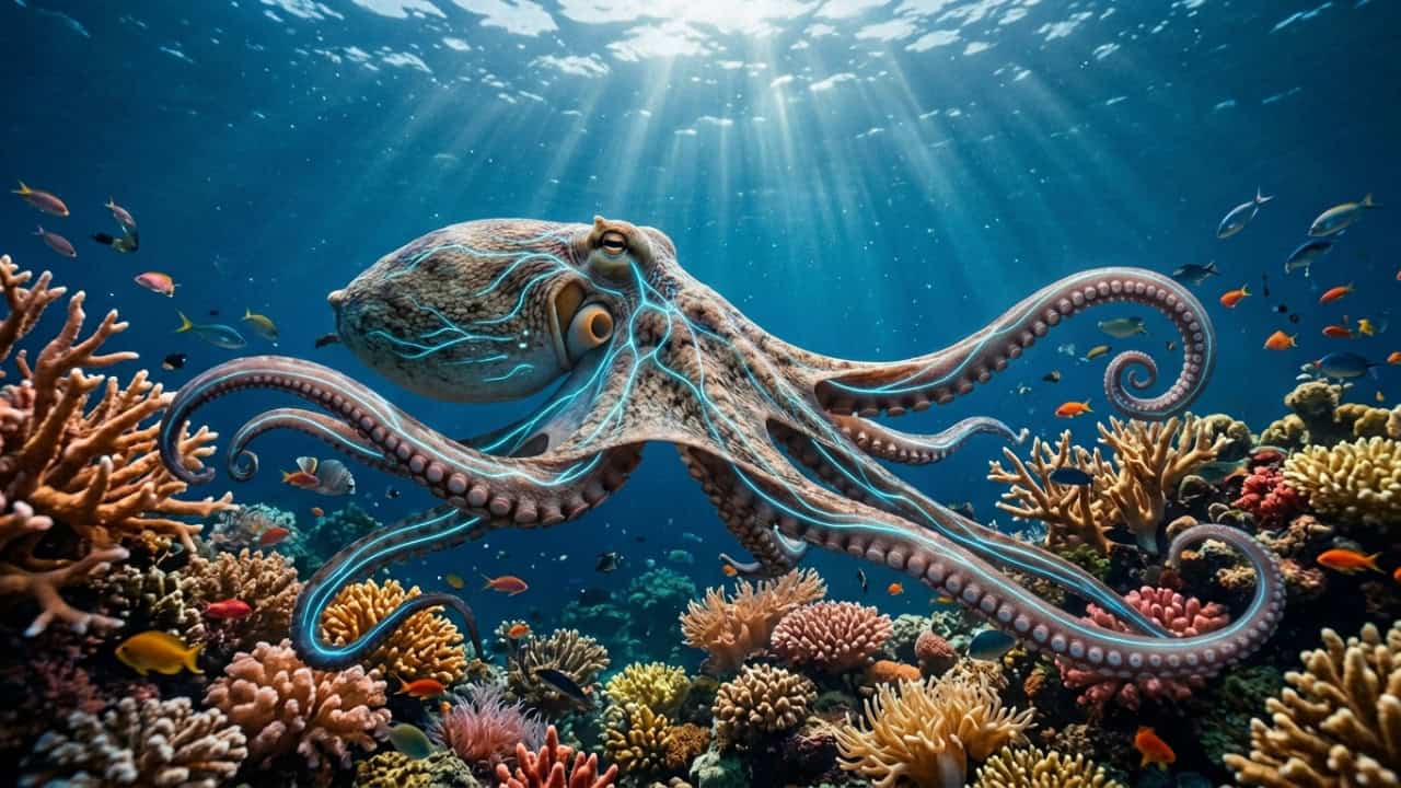 O animal marinho que tem nove cérebros e toma decisões com os braços