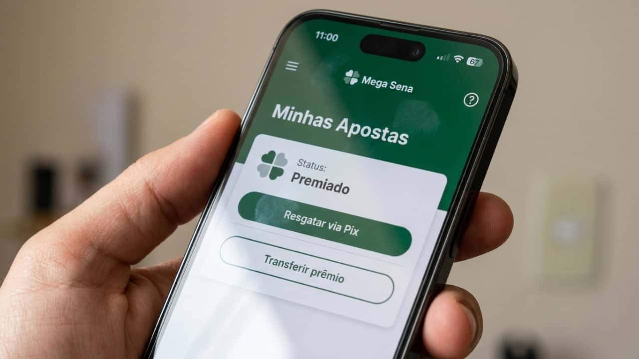 O truque para receber prêmios menores da Mega-Sena direto no aplicativo sem precisar pisar em uma agência bancária