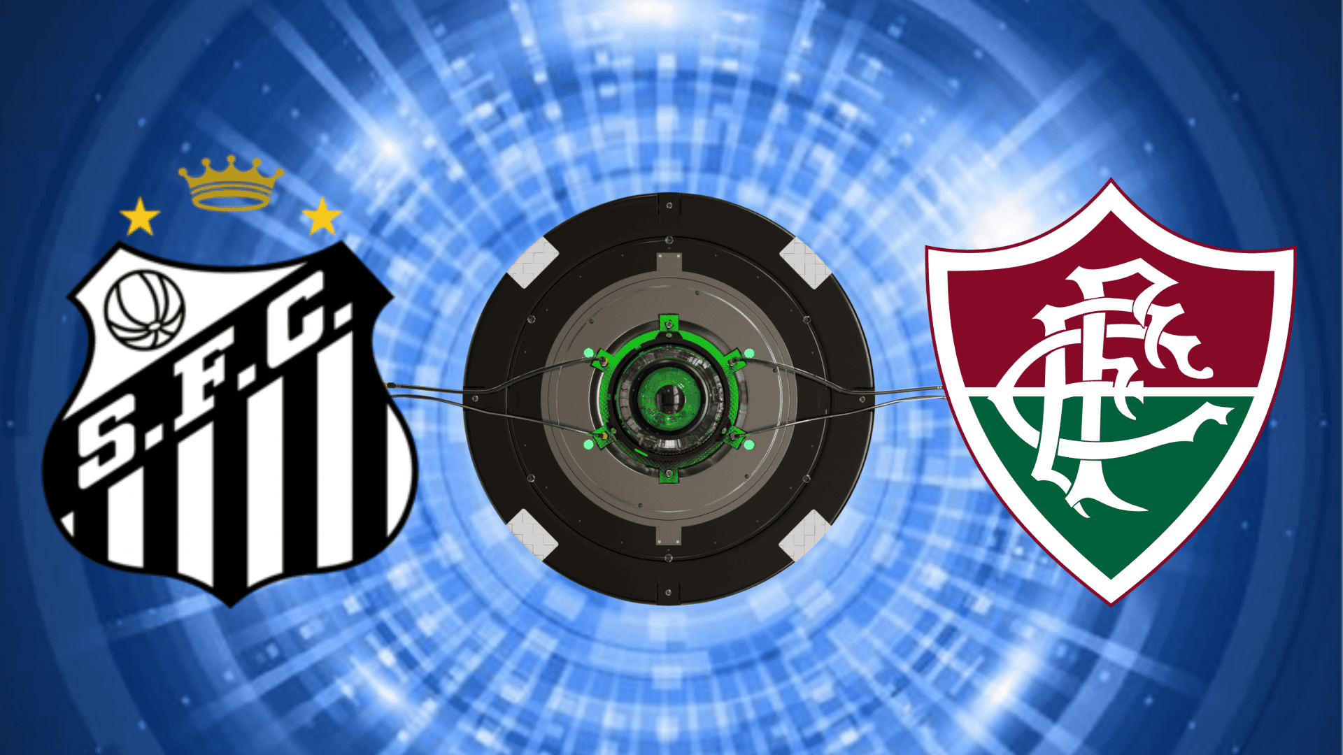 Escudos de Santos e Fluminense