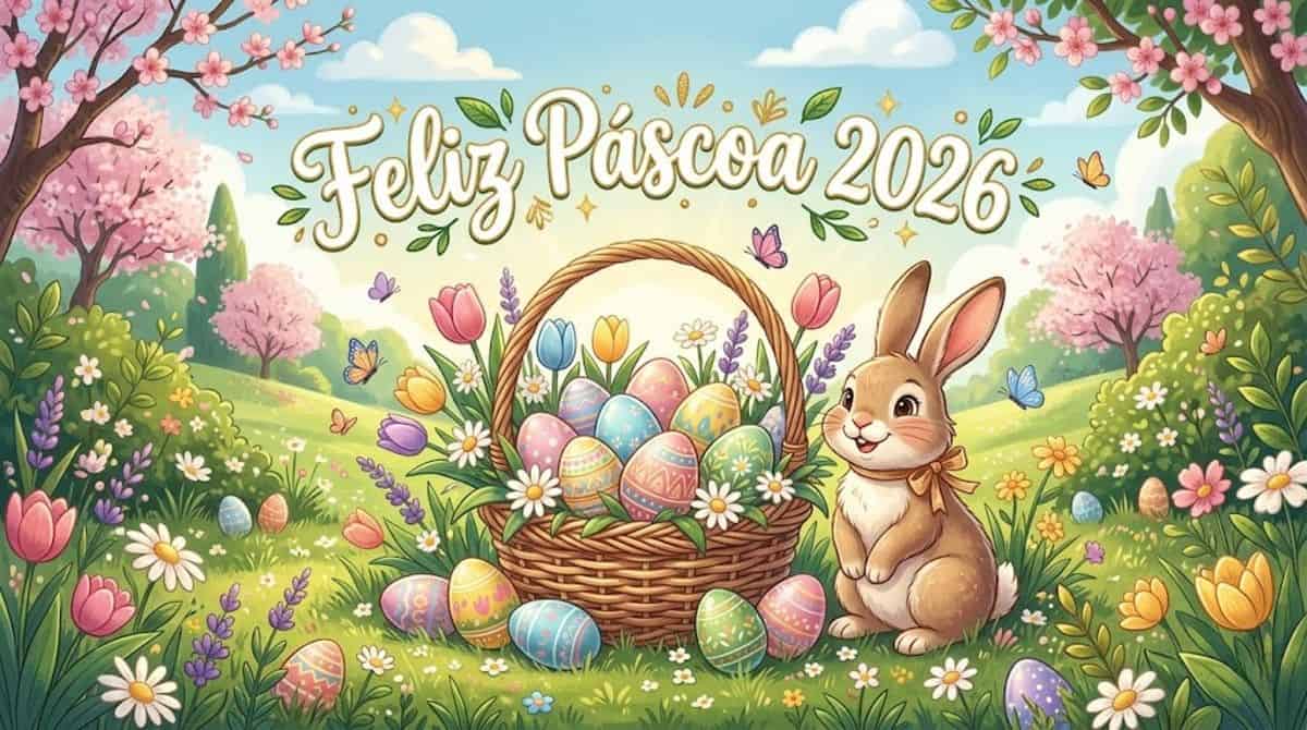 Mensagem de Feliz Páscoa para WhatsApp: frases e cartões grátis para enviar em 2026