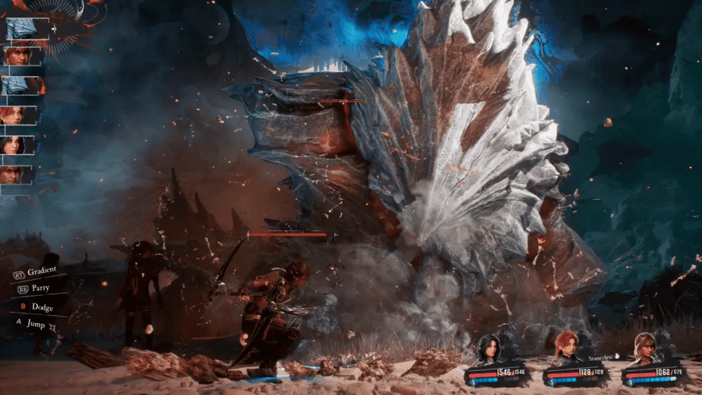 Combate em Clair Obscur