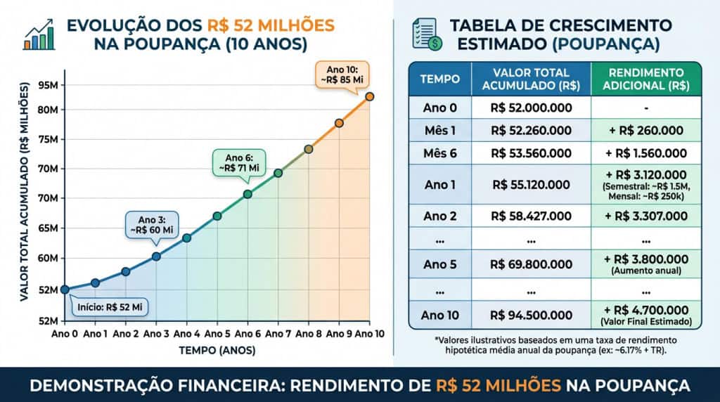 A rentabilidade mensal da poupança é de 0,5% ao mês, o que garante uma renda passiva significativa