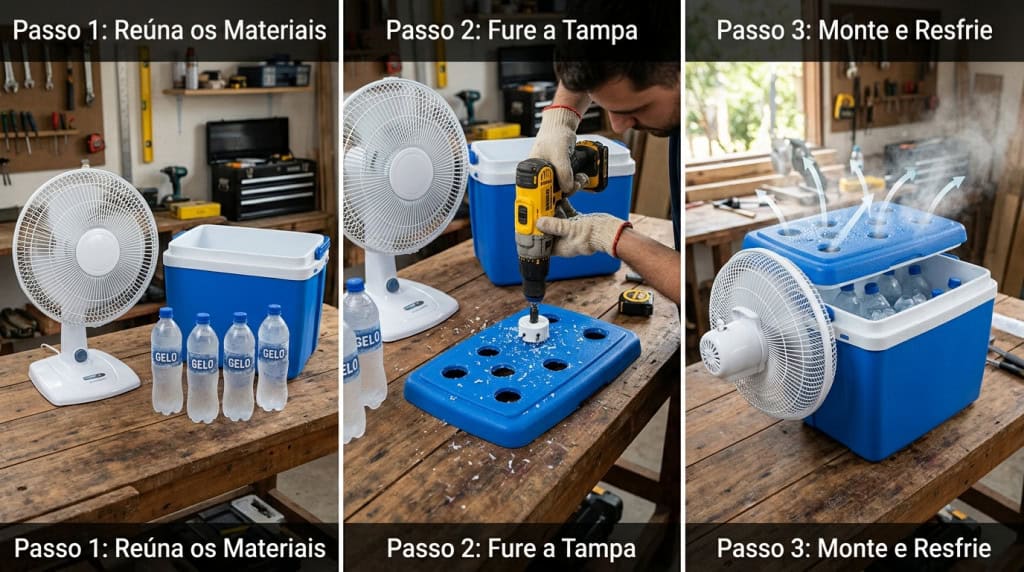 Como fazer um resfriador portátil caseiro que pode ajudar nos dias mais quentes