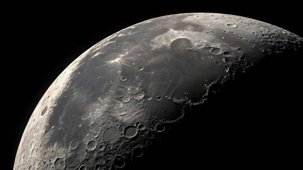 Foto da superfície da Lua