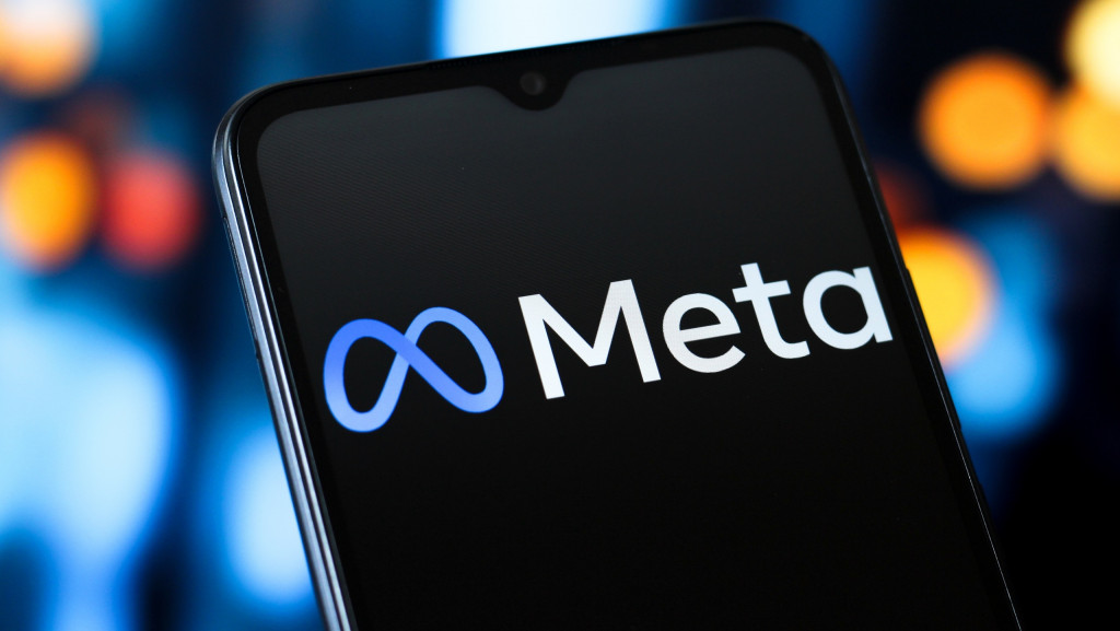 Logo da Meta em um smartphone