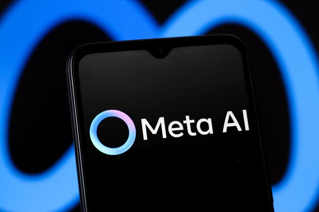 Logo do Meta AI em um smartphone