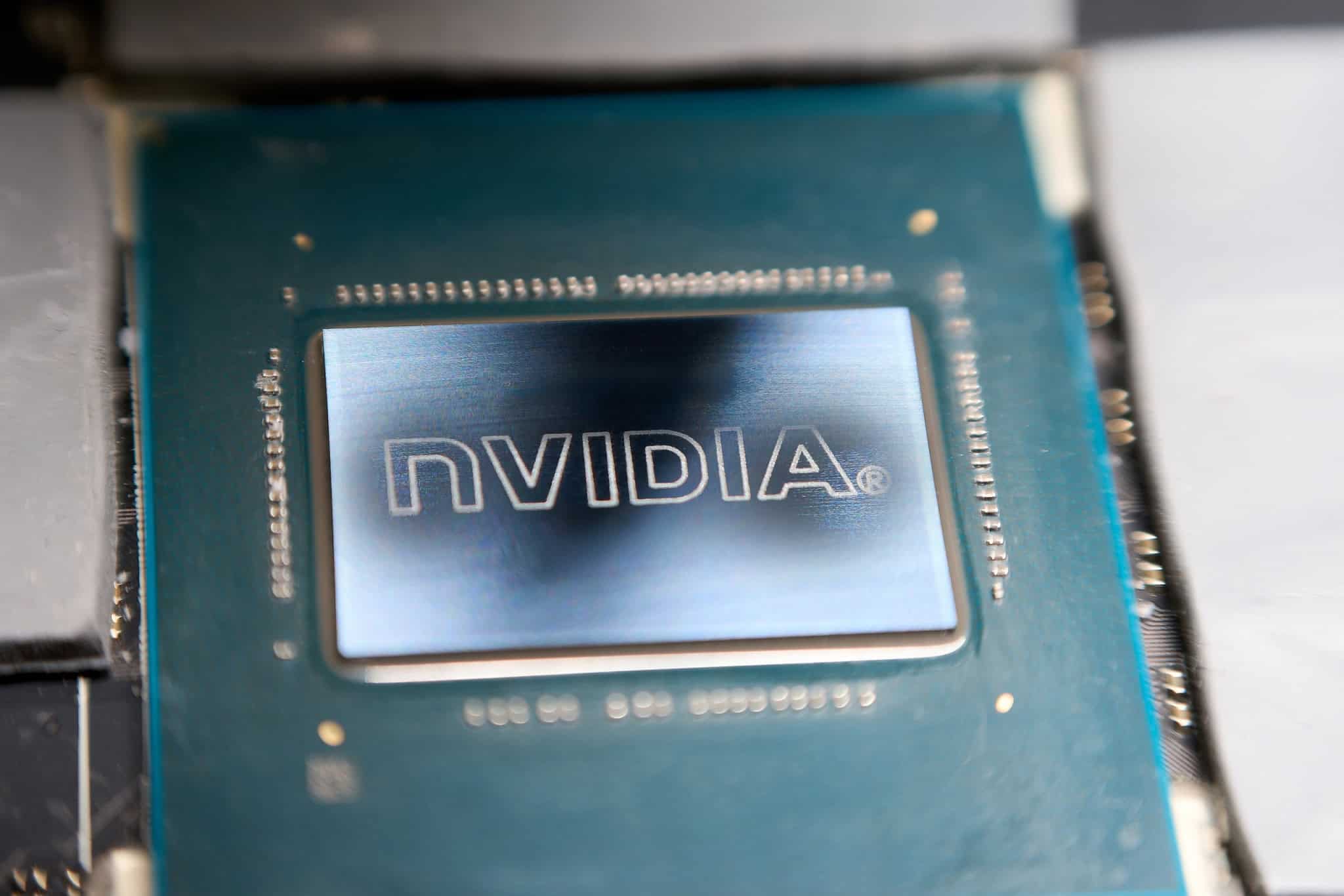 Logo da Nvidia em um chip