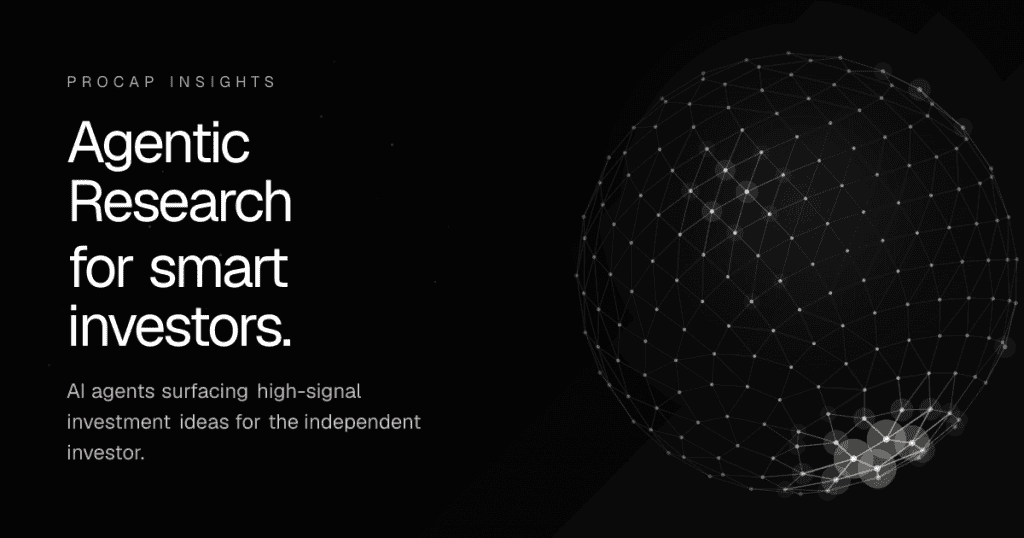 Ilustração digital com rede de pontos conectados e texto sobre agentes de IA para investimentos