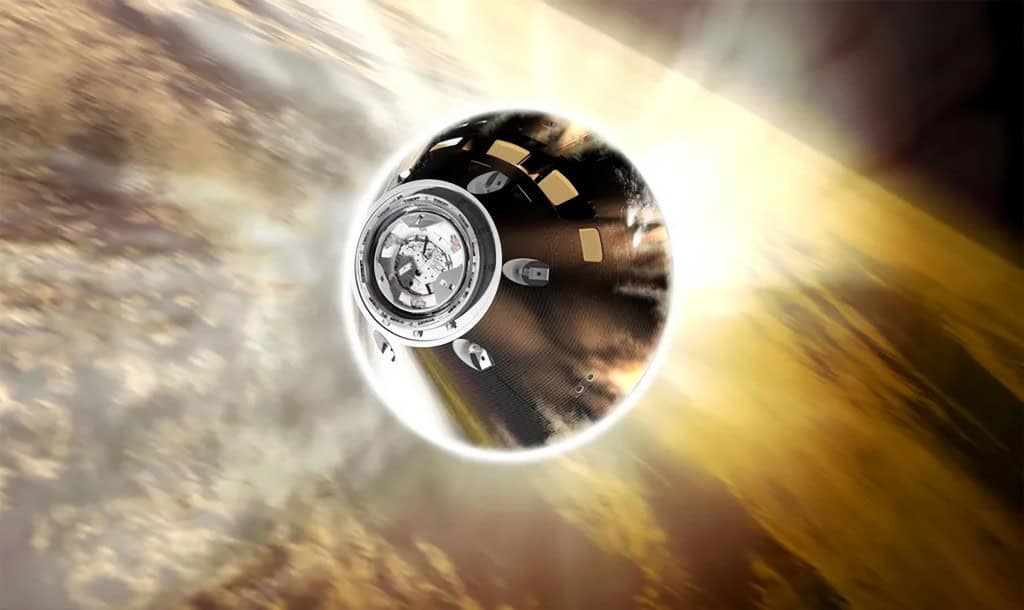 reentrada nave orion artemis 2