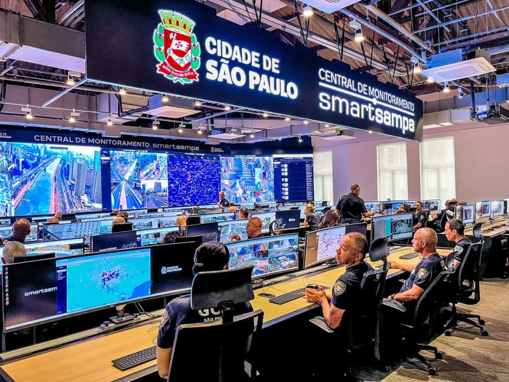 Central de monitoramente do Smart Sampa