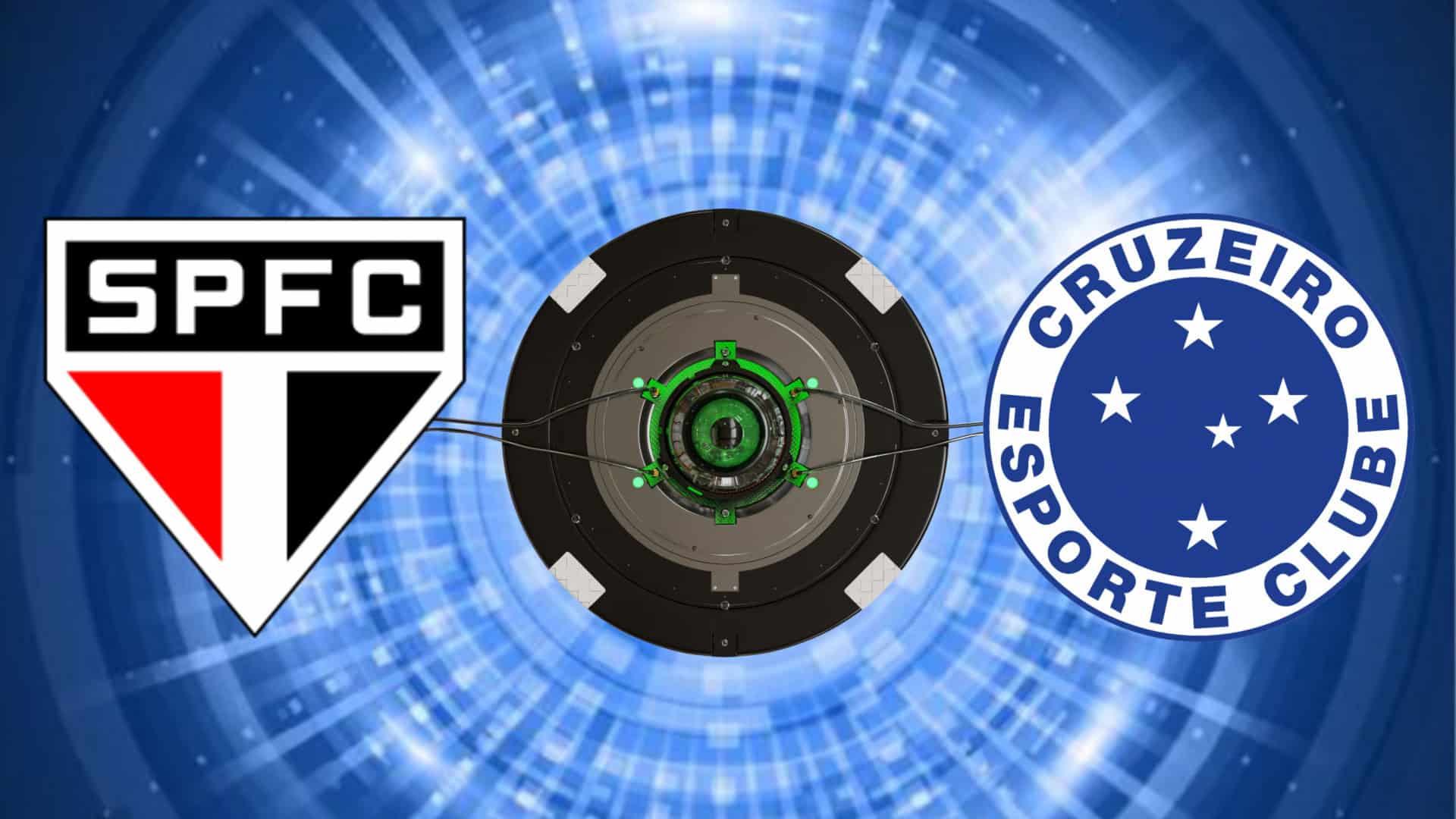 imagem mostra o logo do são paulo futebol clube e cruzeiro esporte clube lado a lado