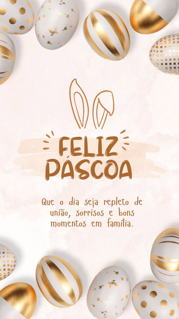 Cartão de Feliz Páscoa para colocar no status do WhatsApp