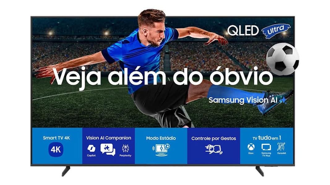 Samsung Vision AI TV 55 polegadas QLED QEF1
