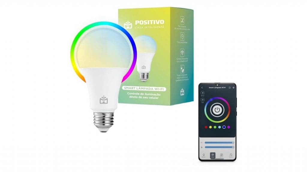 Smart Lâmpada Wi-Fi Positivo Casa Inteligente
