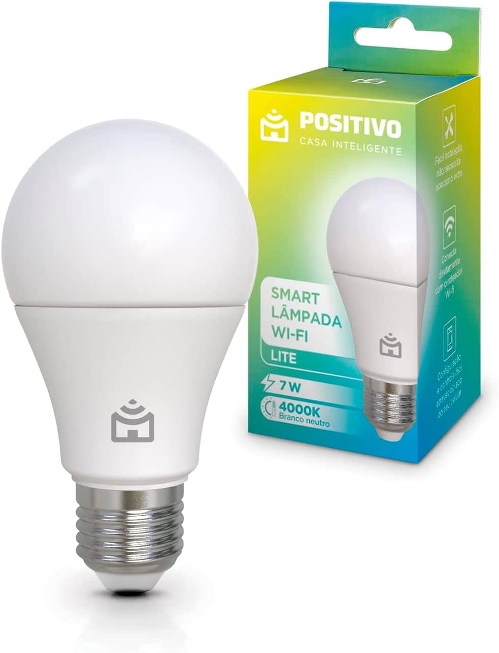 Smart Lâmpada Wi-Fi Lite Positivo Casa Inteligente