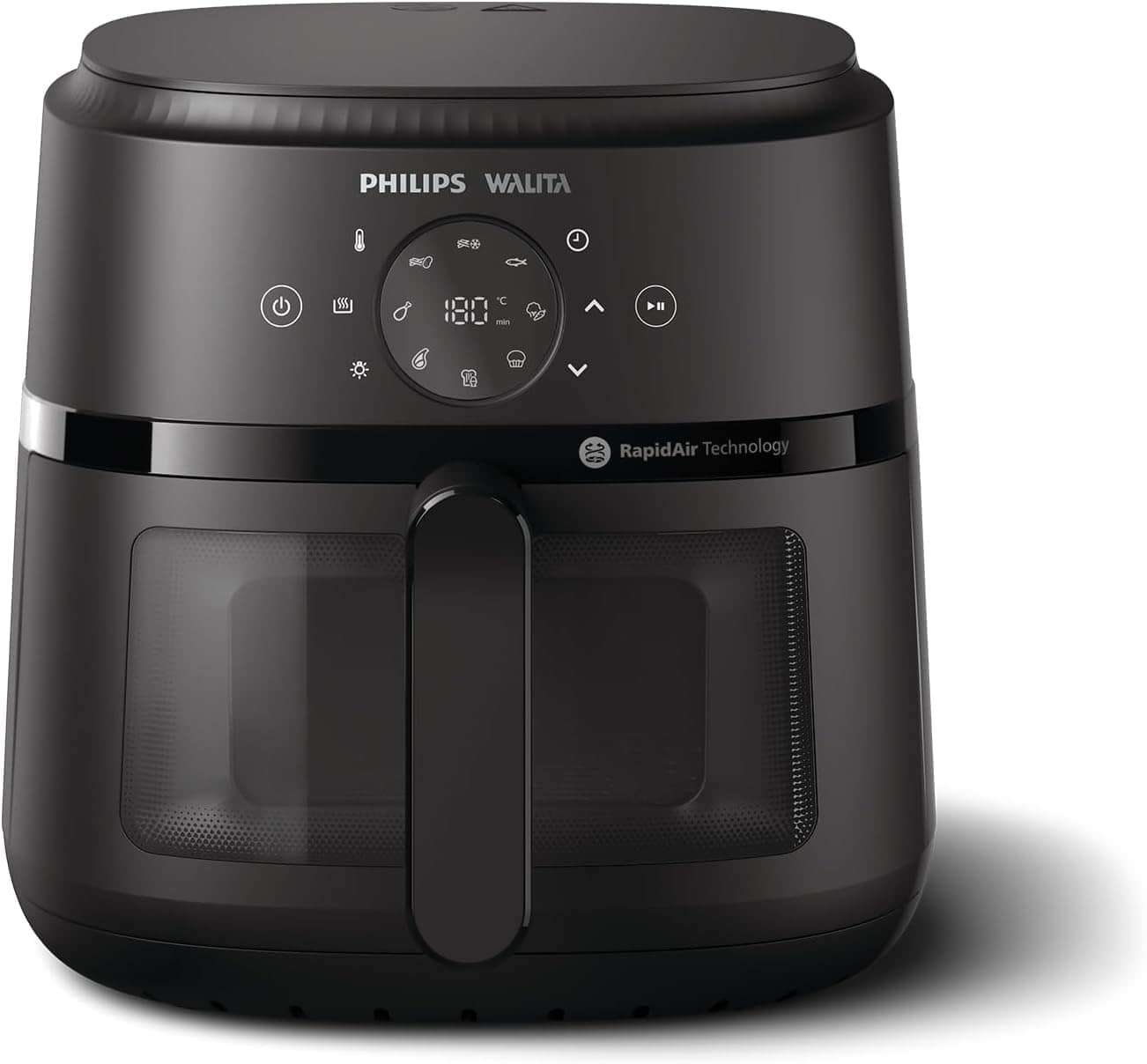 Fritadeira air fryer Digital c/visor, Philips Walita, 6,2L, preta, 110v - NA230