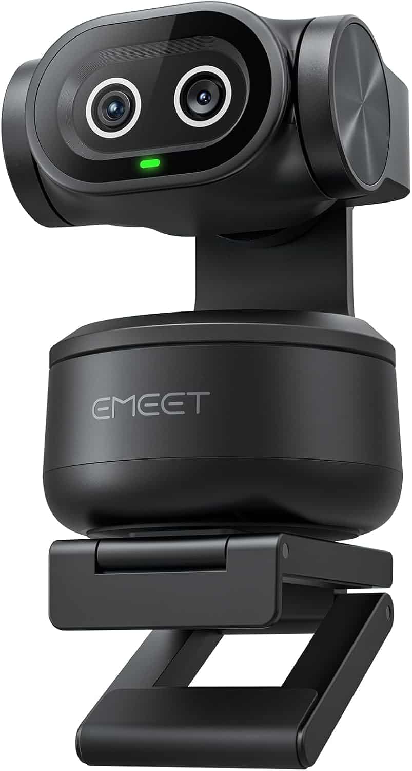 EMEET PIXY Dual-Camera AI-Powered PTZ Camera 4K, AI Tracking, PDAF&AI Autofocus 0.2s, 1/2.55'' Sensor, 3 Mics, Presets, Gesture Control, 4K