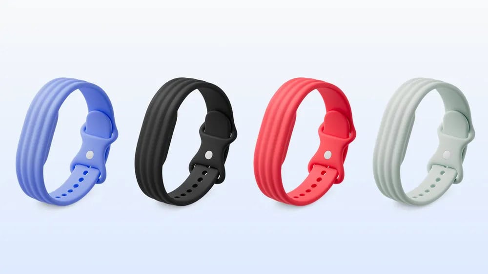 Pulseiras Active Band do Fitbit Air em quatro cores diferentes