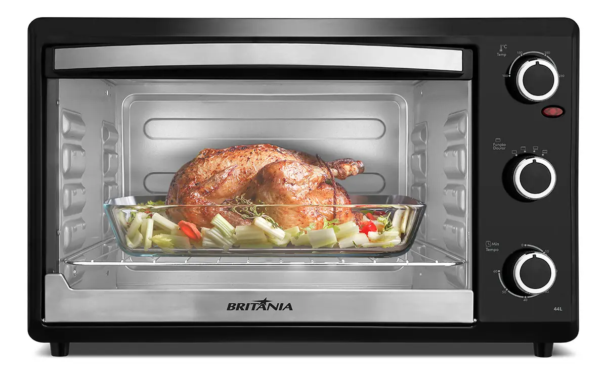 Forno Elétrico Britânia 44L Preto Dupla Resistência